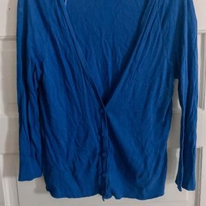 Royal blue open front cardigan